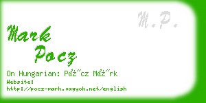 mark pocz business card